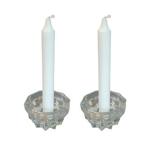 American Whitehall  Pillar Taper Crystal Candle Holder Set of 2